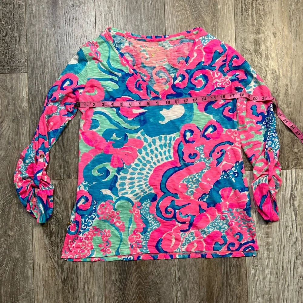 Lilly Pulitzer Women's Pink and Blue Shirt - Picture 8 of 11